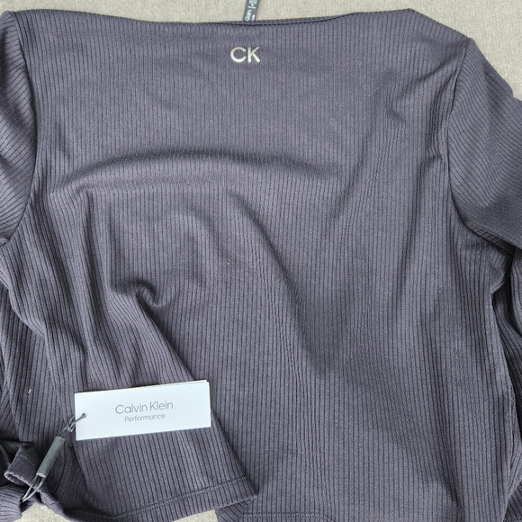 NWT Calvin Klein Performance stretch Women's top - Black XL - Picture 4 of 5